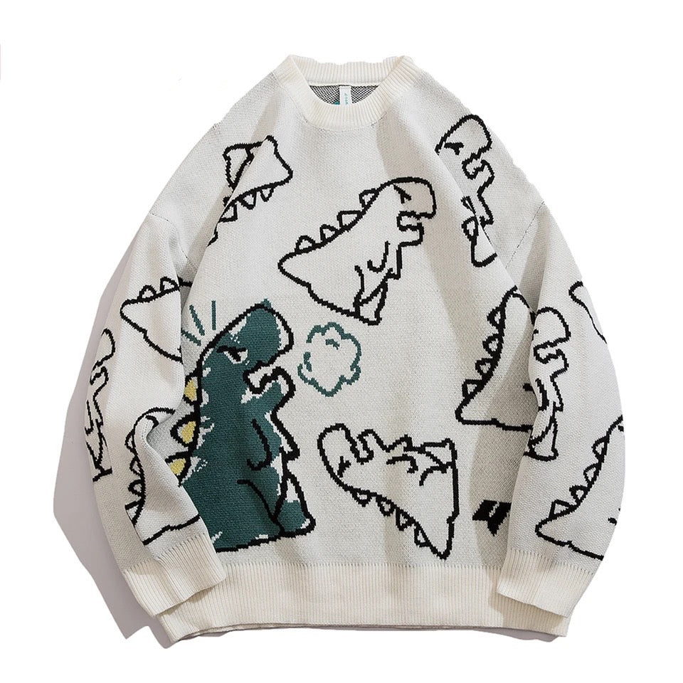 BRAMIRA DINOSAUR CARTOON PATTERN KNIT KAZAK