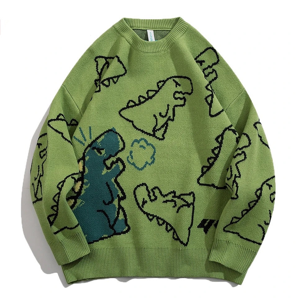 BRAMIRA DINOSAUR CARTOON PATTERN KNIT KAZAK