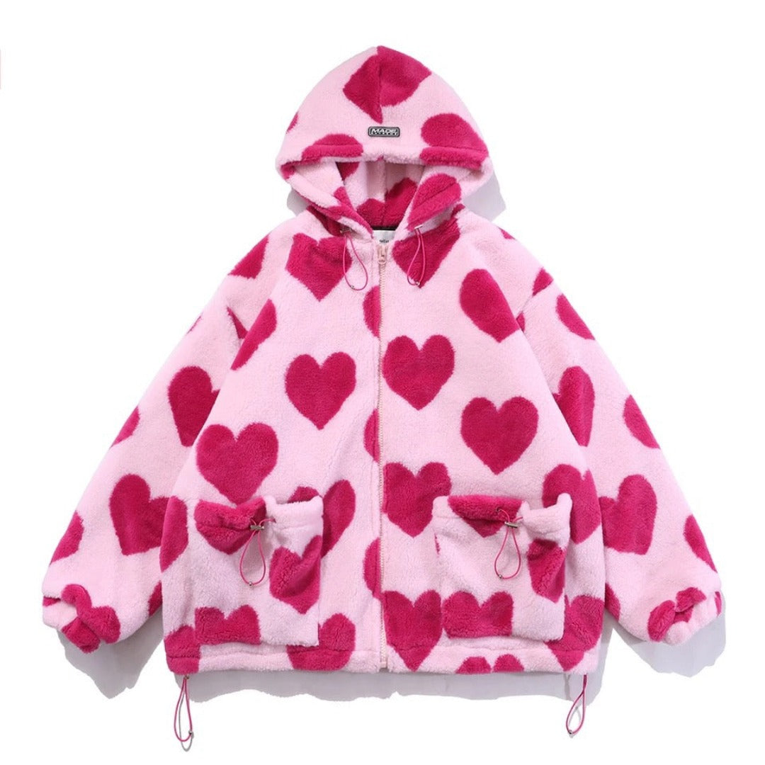 BRAMIRA VINTAGE HEART PATTERN UNISEX JACKET