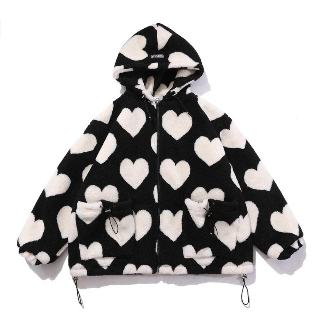 BRAMIRA VINTAGE HEART PATTERN UNISEX JACKET