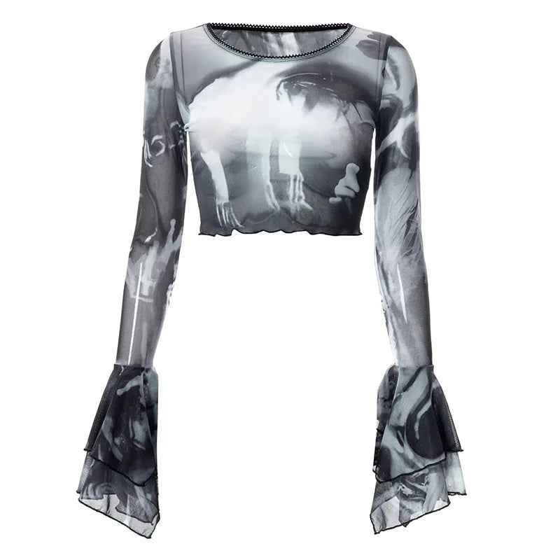 BRAMIRA SPECTRAL CHIC ILLUSION CROP TOP