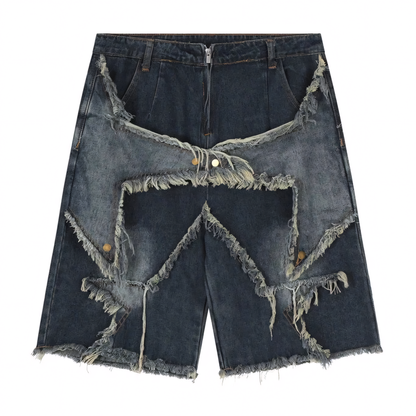 BRAMIRA DISTRESSED EFFECT STAR UNISEX ŞORT